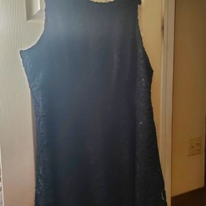 Dressbarn Cocktail Dress, Size 24, Black Lace crochet with black underlay.